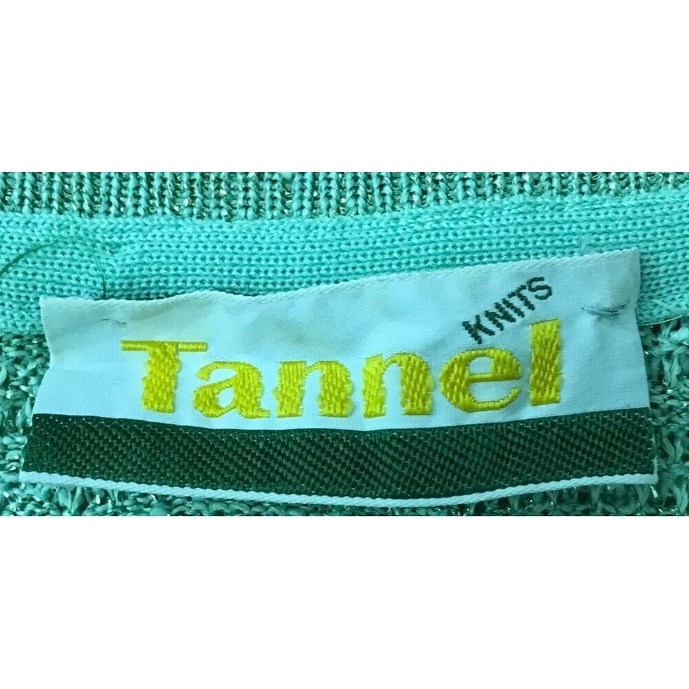 Tannel Green Knitted Button Front Collared Shirt Dress Womens Short Sleeve - Picture 3 of 7